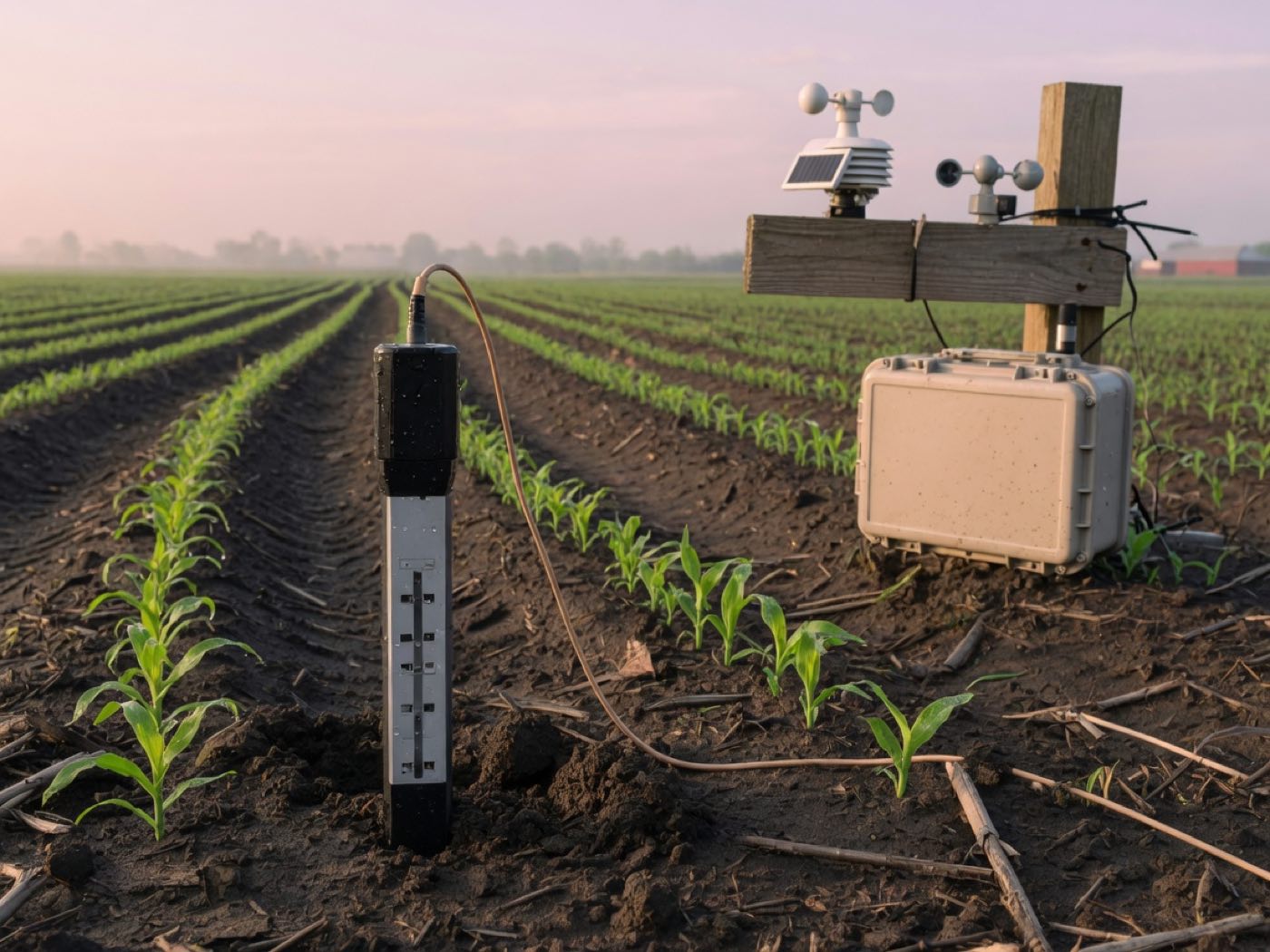 Soil moisture probe and field gateway